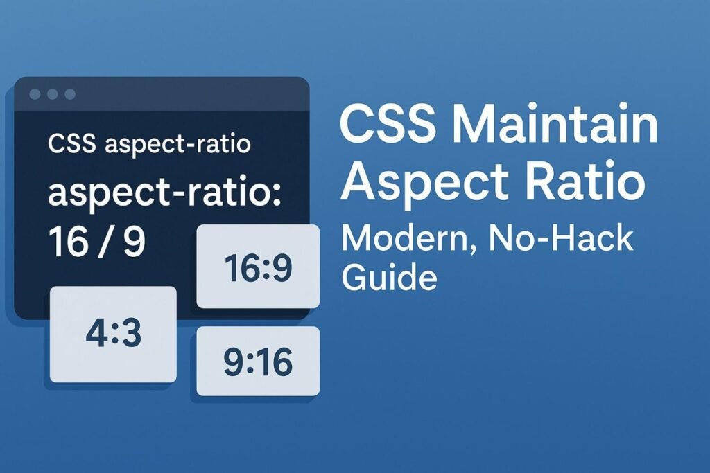 CSS maintain aspect ratio