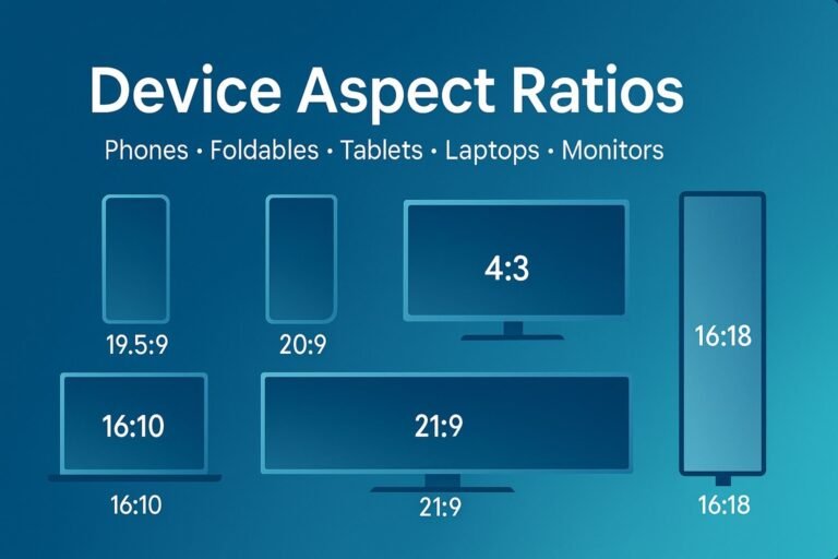 device aspect ratios grid