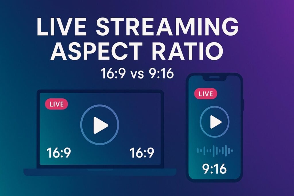 Live streaming aspect ratio 16:9 vs 9:16