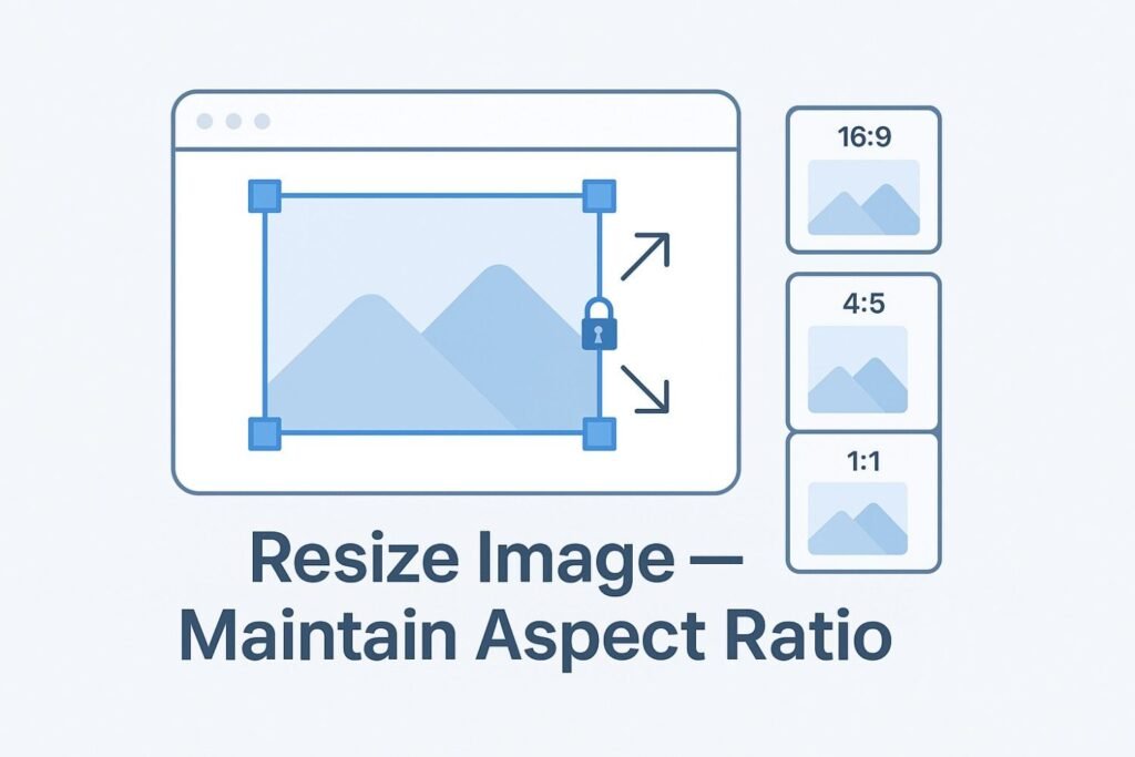 Locked aspect ratio during image resize